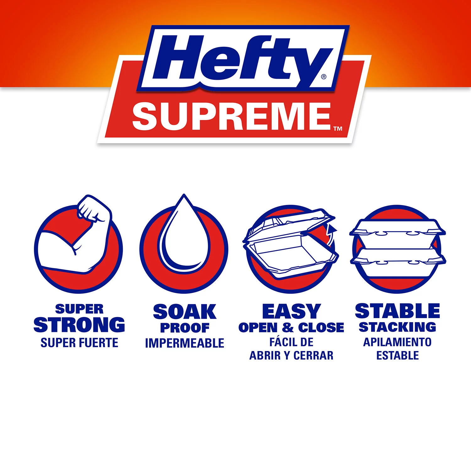 Member's Mark Foam Hinged Lid Container by Hefty (125 ct